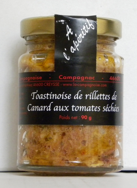 Toastinoise de rillettes de canard aux tomates séchées 90g